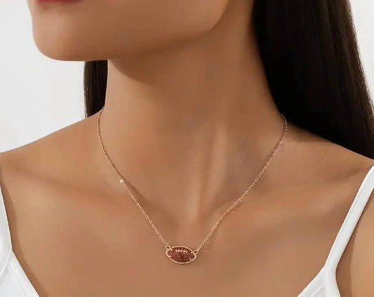 Kate Tuesday - Women's Football Earring And Necklace Set - Rack Hunt