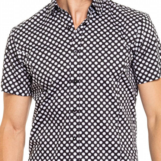 Push Button Short Sleeve Button Down Shirt