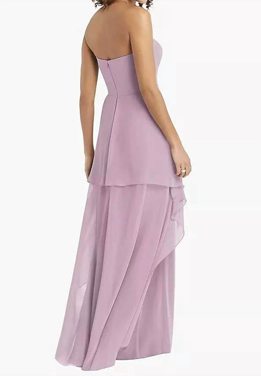Dessy - Lux Strapless Chiffon Dress - Rack Hunt -