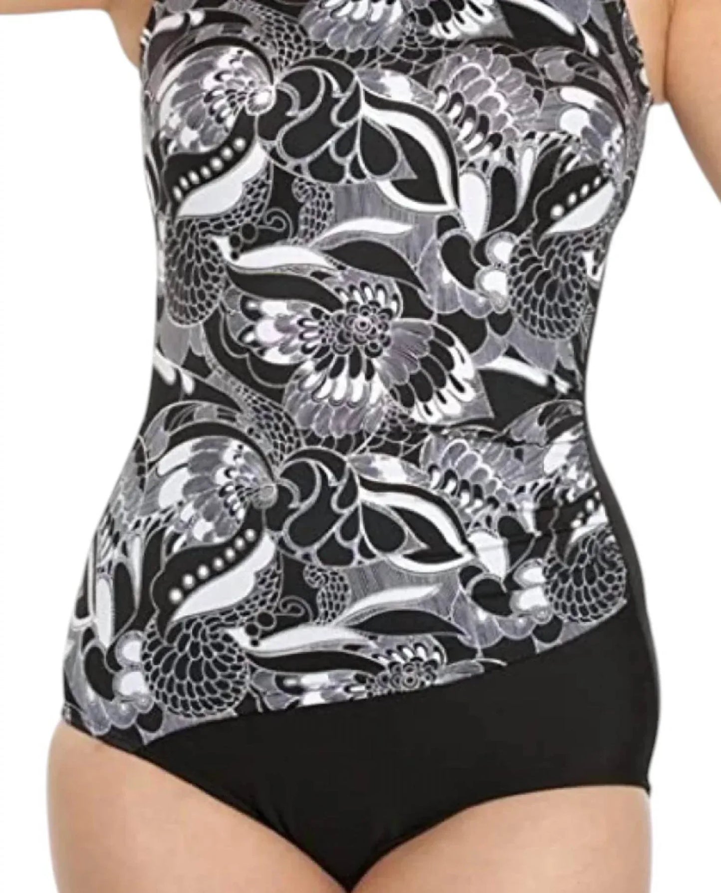 Topanga by T.H.E. - Dominica Printed Drape One Piece Swimsuit - Rack Hunt