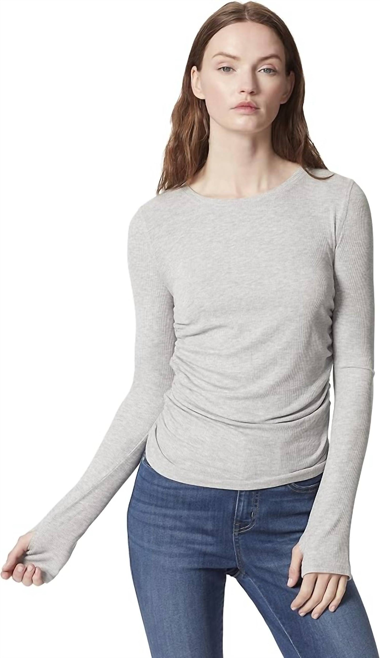 Ruched Thumbhole Top