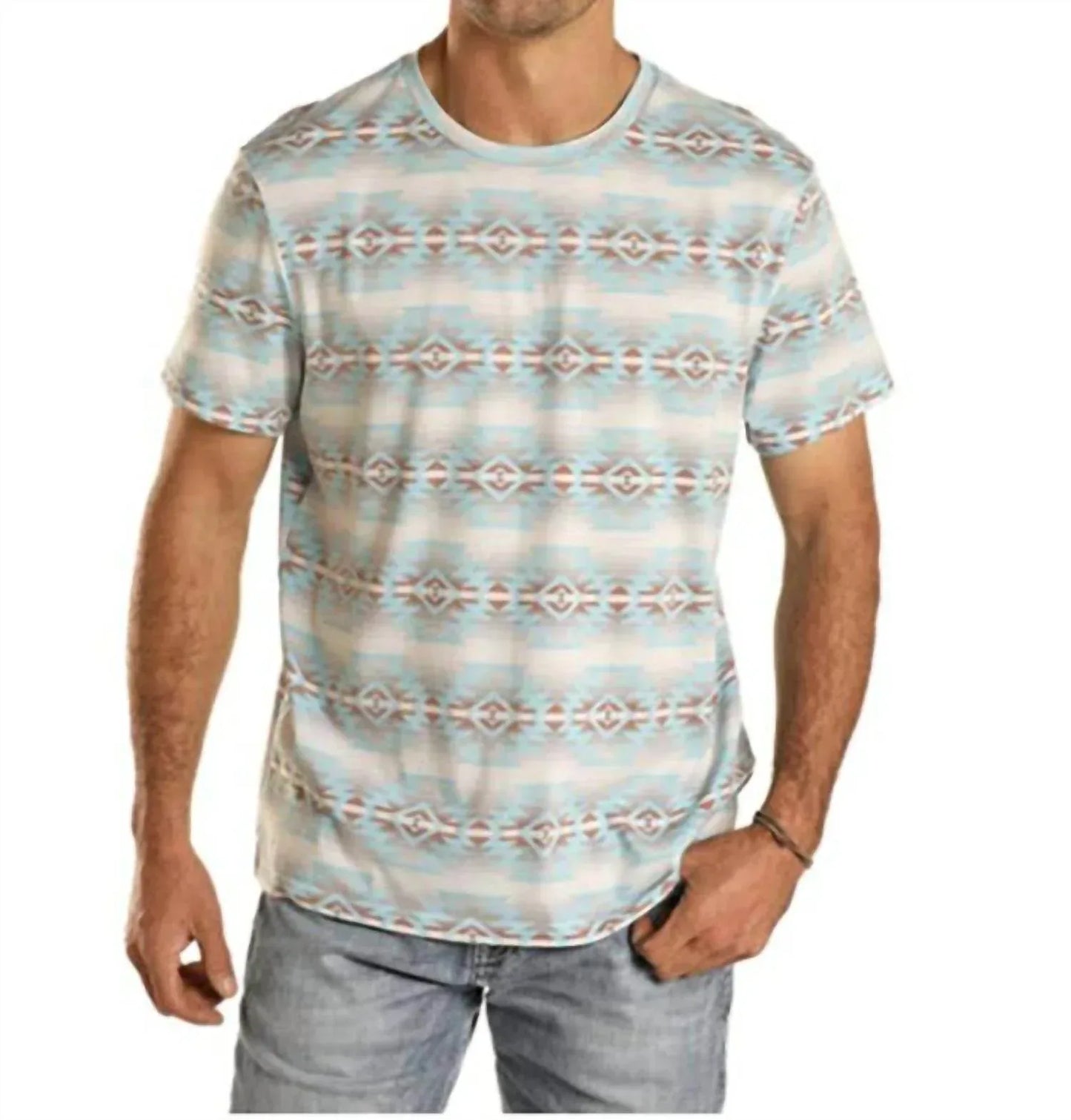 Rock & Roll Cowboy - Men's Cowboy Aztec Tee - Rack Hunt