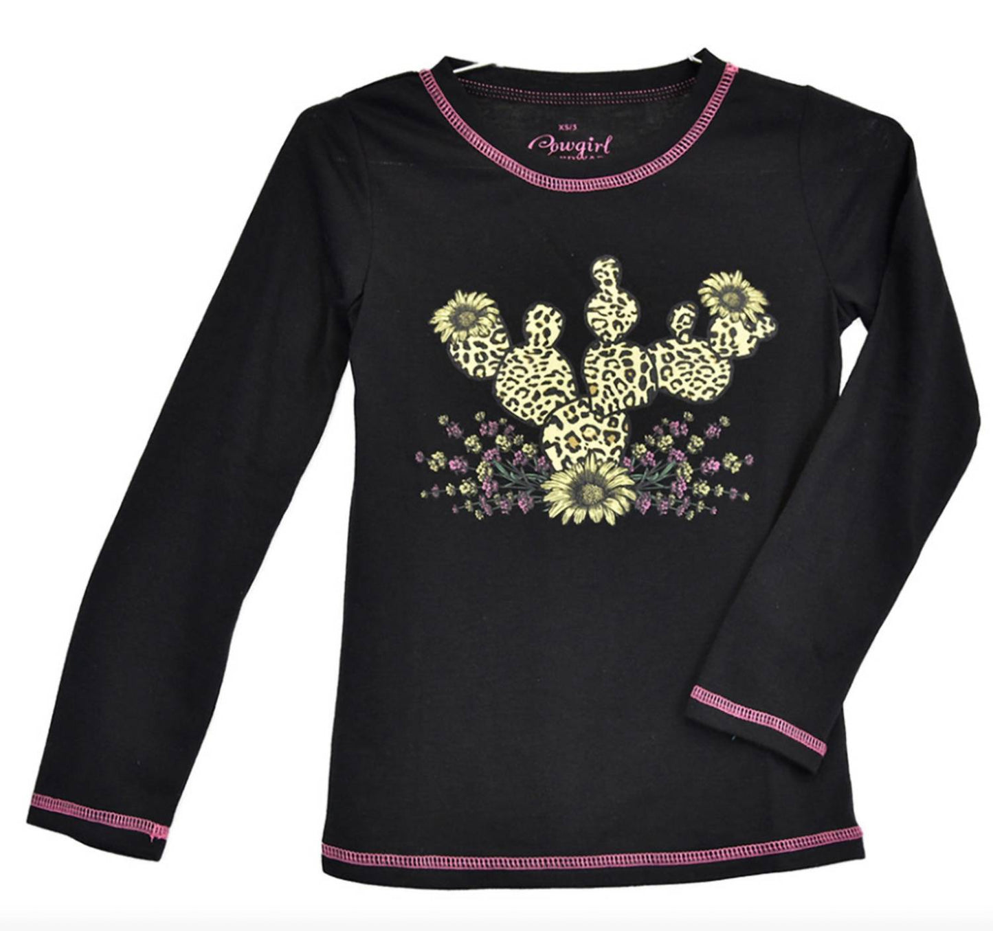 Kid's Leopard Cactus Girls Tee