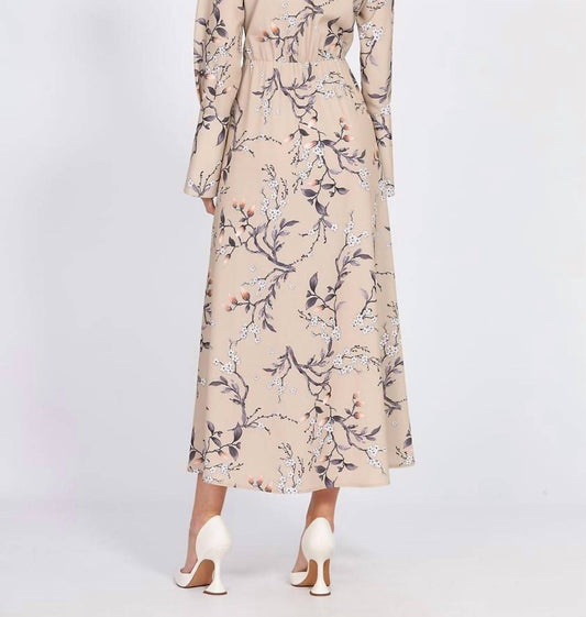 Long Sleeve Satin Dress