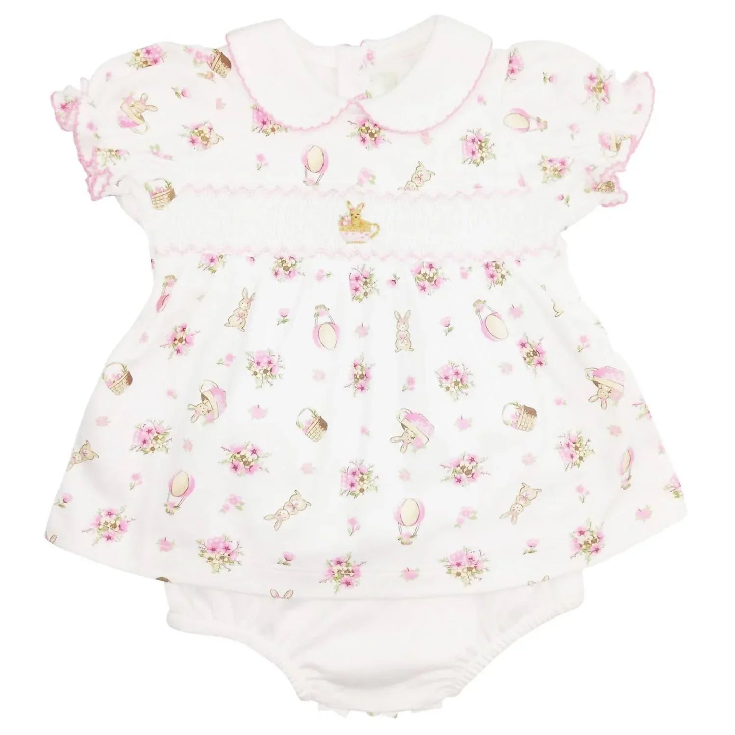 Baby Threads - "Bella Bunny" Hand Smocked Dress and Bloomer Set - Rack Hunt