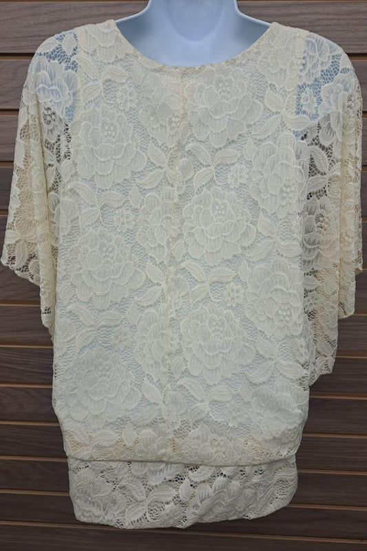 Brittany Black - Women's Kimono Sleeve Lace Top W/ Undershirt - Rack Hunt