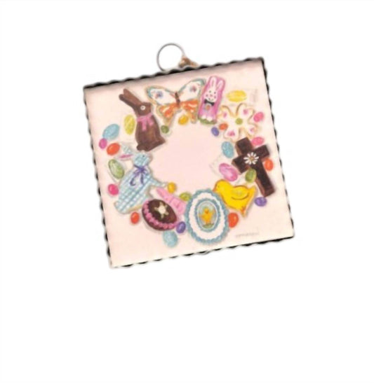 Round Top - Easter Wreath Charm - Rack Hunt -
