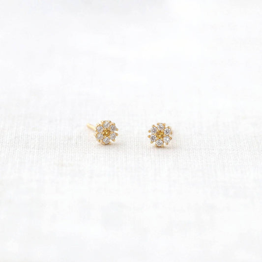 Wome's Daisy Crystal Stud Earrings