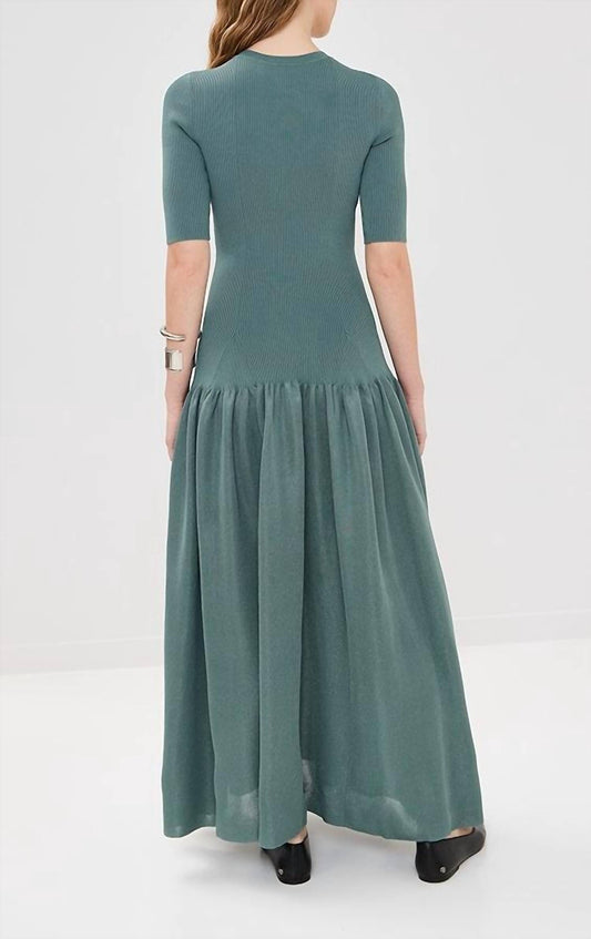 Maisie Gathered Stretch Knit Maxi Dress