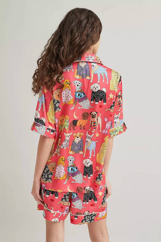 Organic Cotton Printed Short Pajama Set