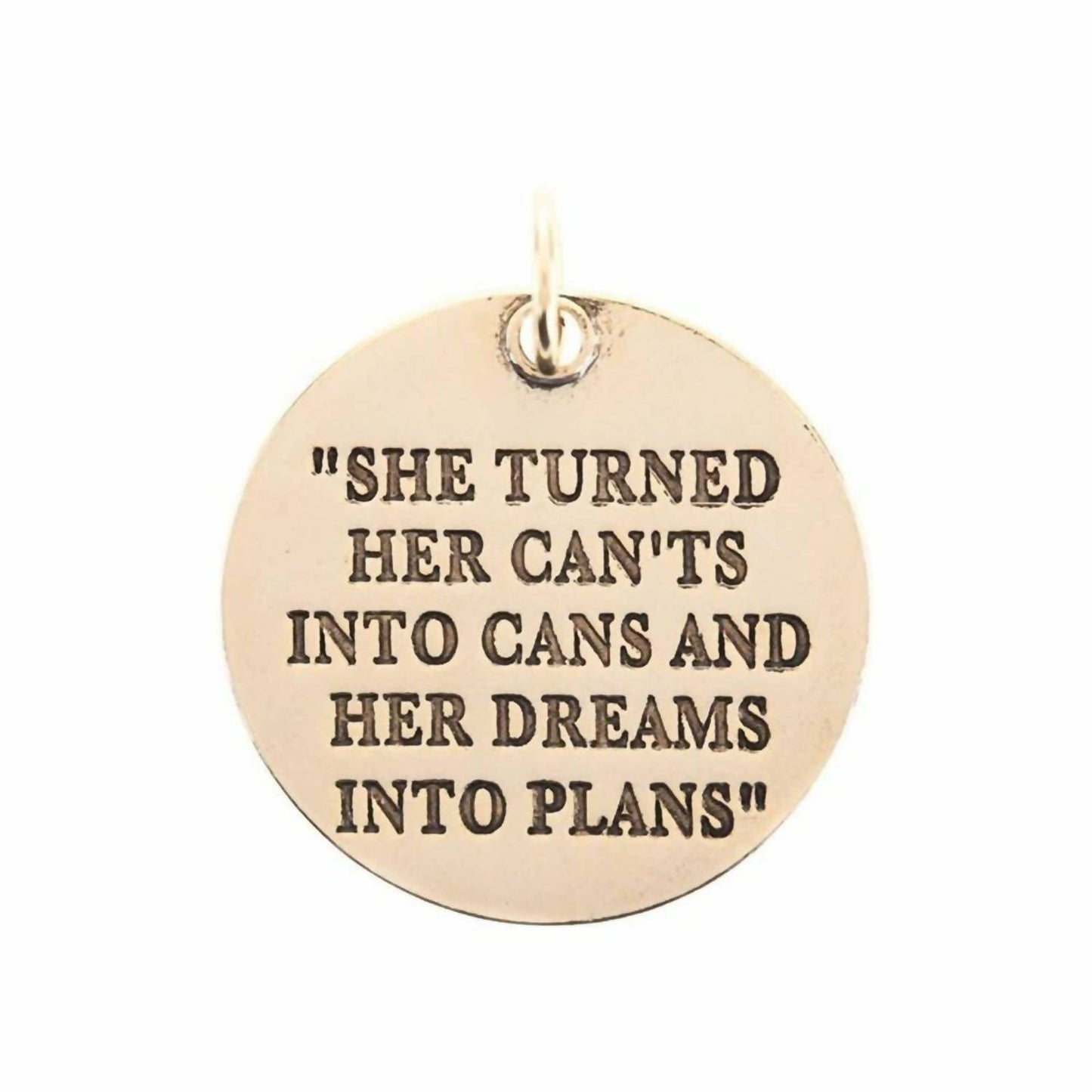 Inspirational Quote Antique Circle Pendant
