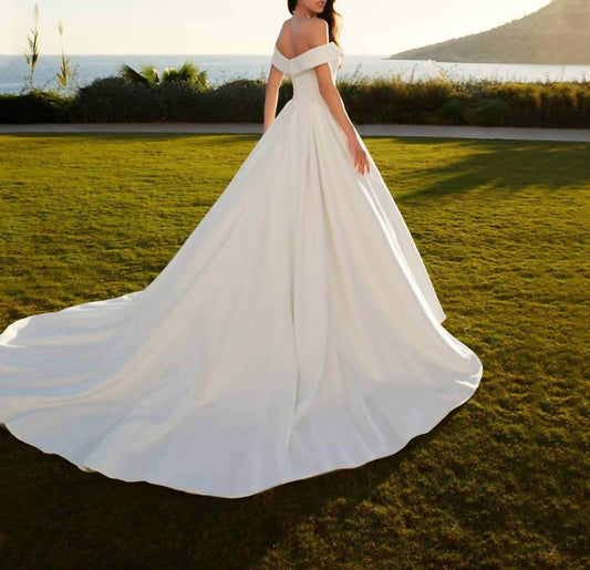 Cosmobella - Satin Off-the-shoulder Gown - Rack Hunt -