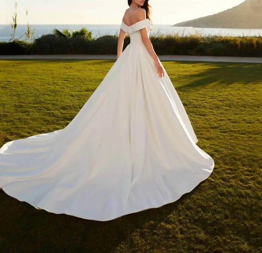 Cosmobella - Satin Off-the-shoulder Gown - Rack Hunt