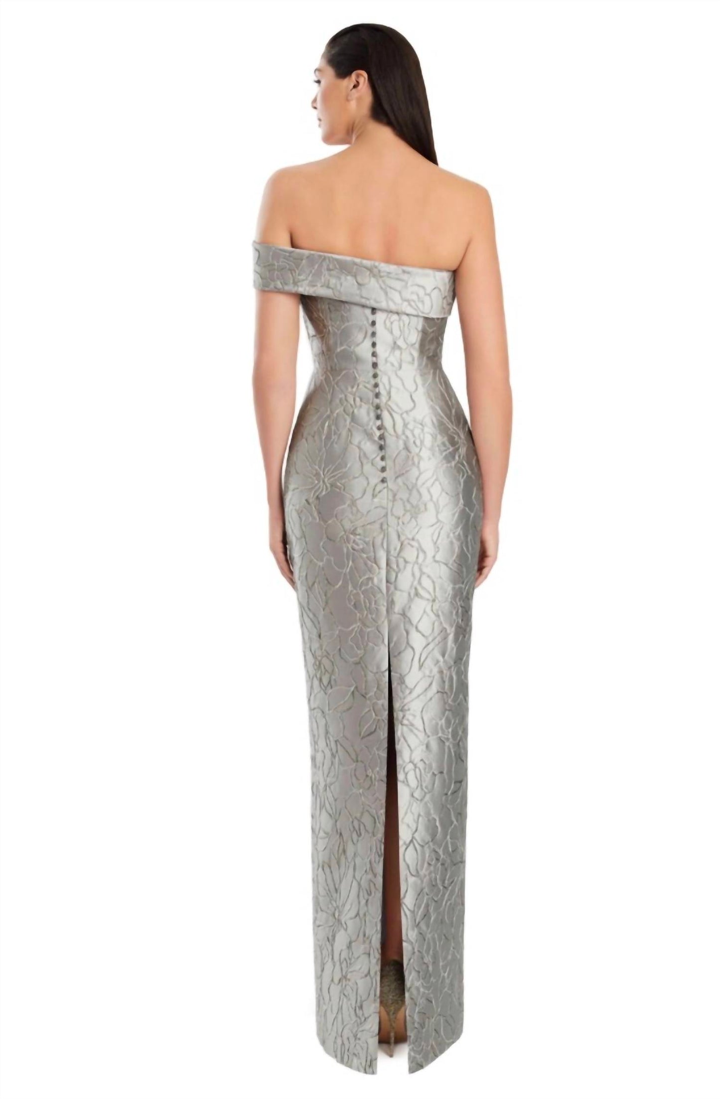 Back Slit One-Shoulder Bow Dress