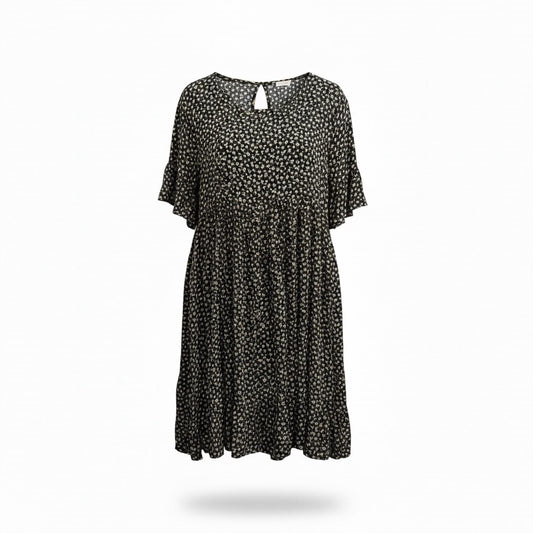 Ditsy Floral Print Mini Dress With Ruffle Sleeve