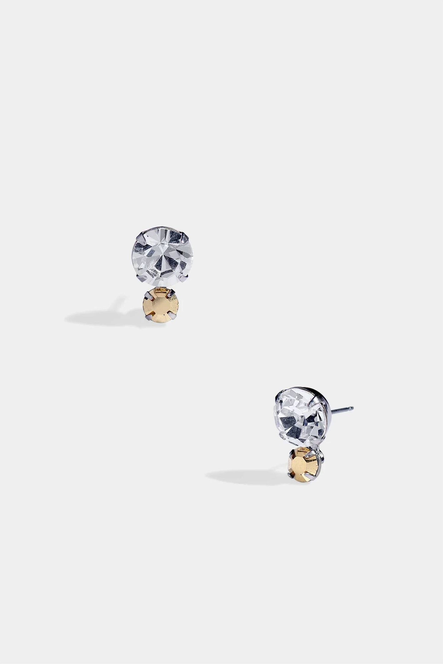 Women's Ticino Tri Toned Crystal Stud Earring