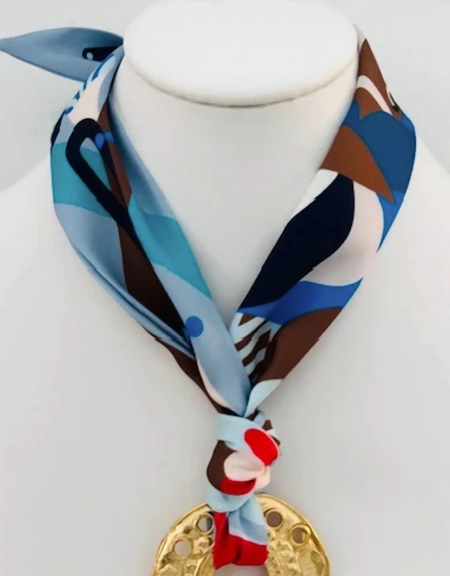 Knotty Bling - Women's Scarf Charm Necklace - side view - Rack Hunt