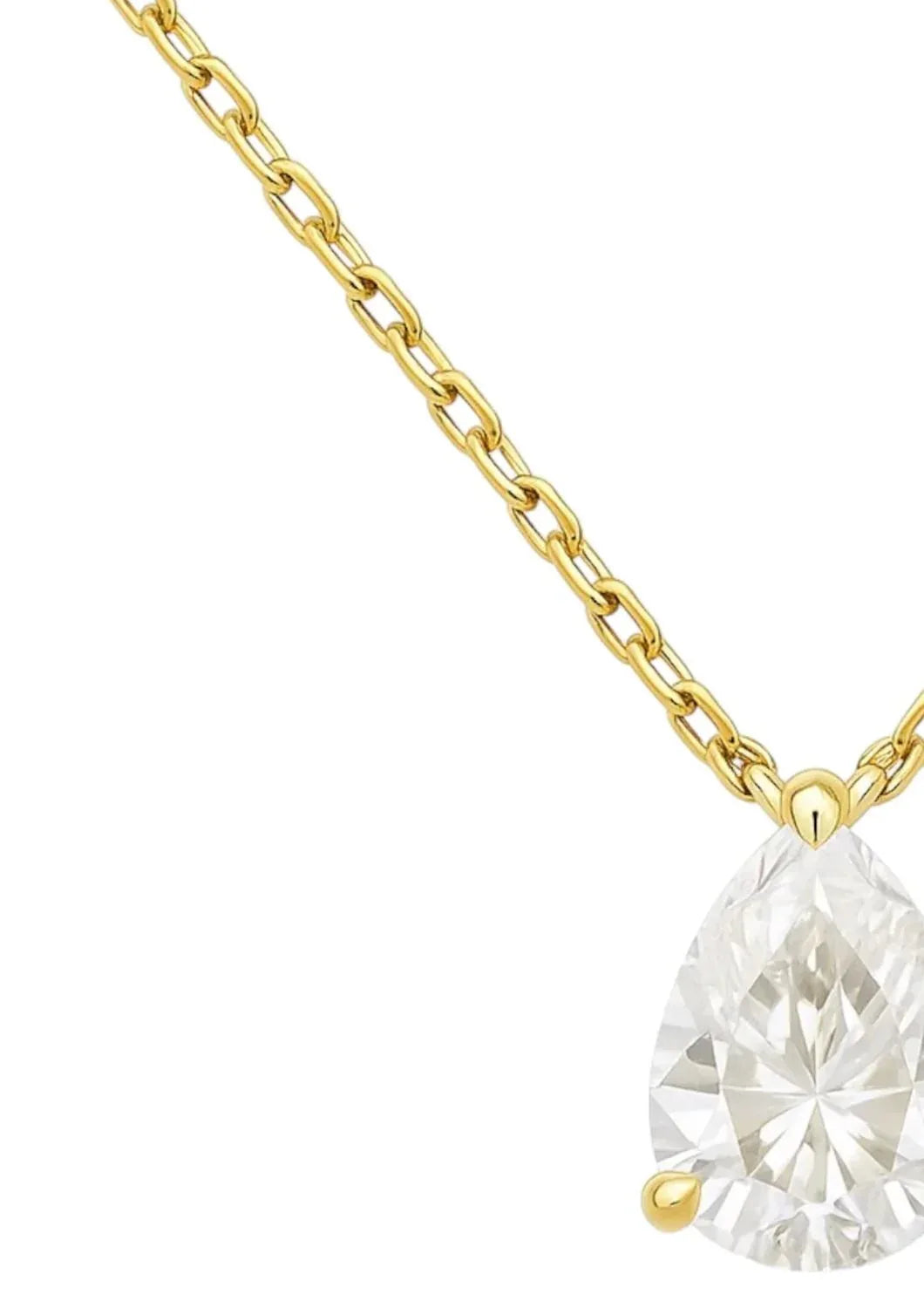 Allyanna Gifts - Women's Moissanite Pear Shape Solitaire Necklace - alternate view - Rack Hunt