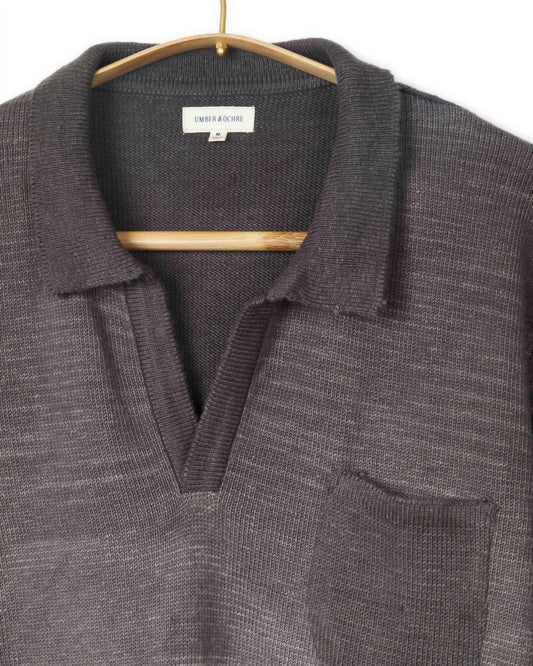 Men's Madhur Johnny Collar Flat Knit Sweater