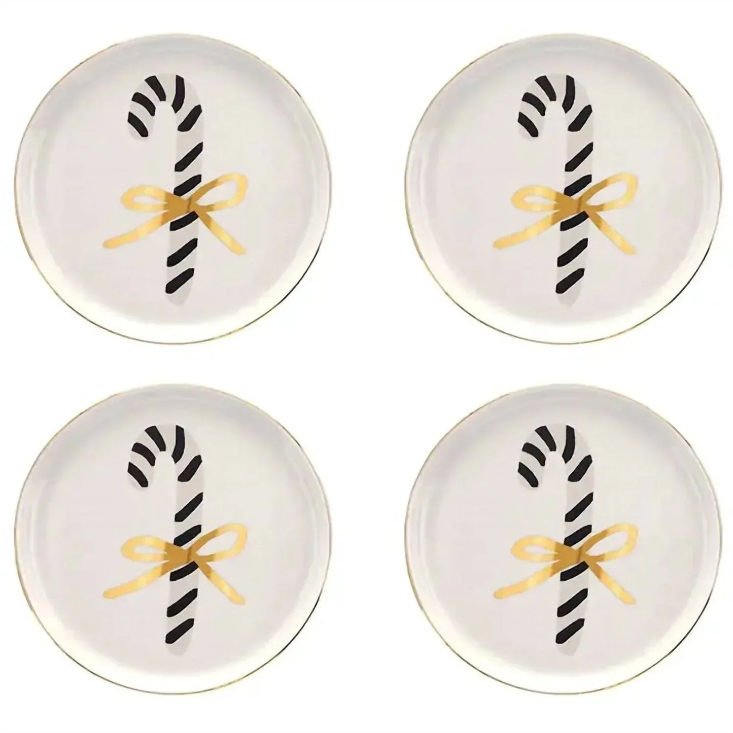 Santa Barbara Design Studio - Candy Cane Appetizer Plates Set - Rack Hunt