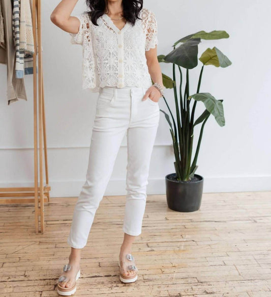 Mac & Me - High Rise Slim Straight Jeans - Rack Hunt -