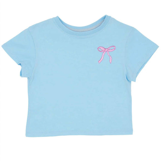 Girls Glitter Bow Boxy Tee