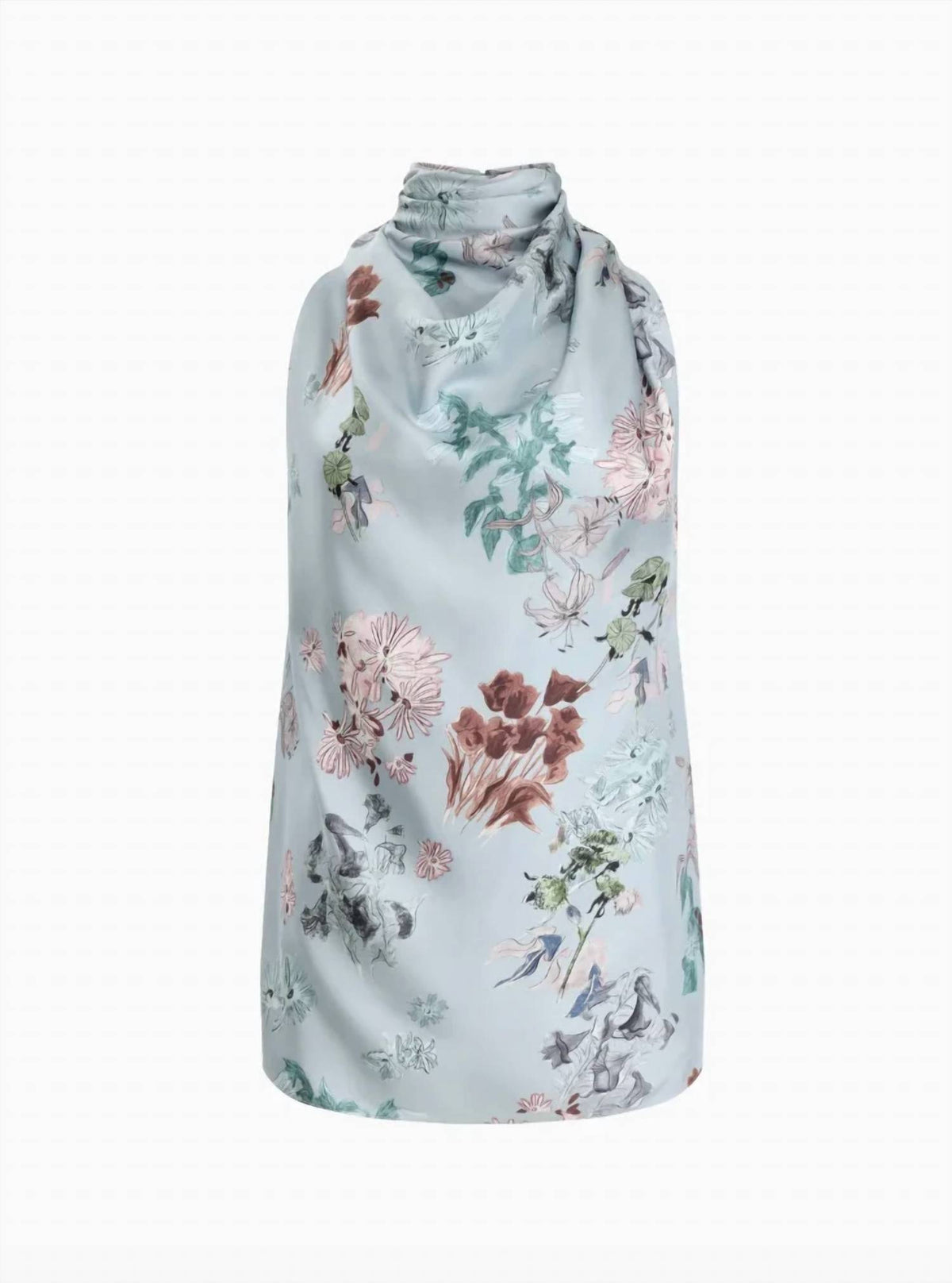 ALTUZARRA Women's Floral Drape Front Top in Storm Flowers - view 5
