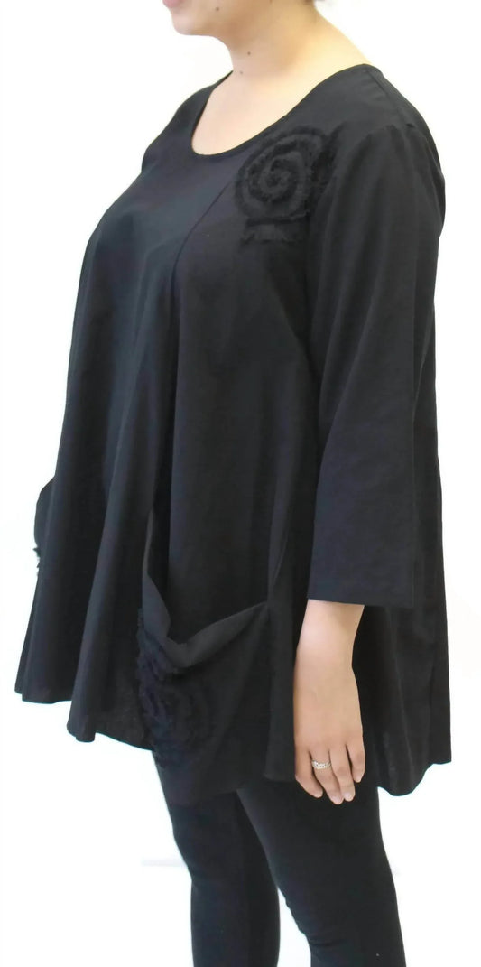 Modesce - Hand Painted Cotton Swirl Swing Tunic - Rack Hunt
