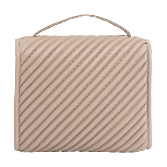 Women's Large Diagonal Quilted Hanging Toiletry Case
