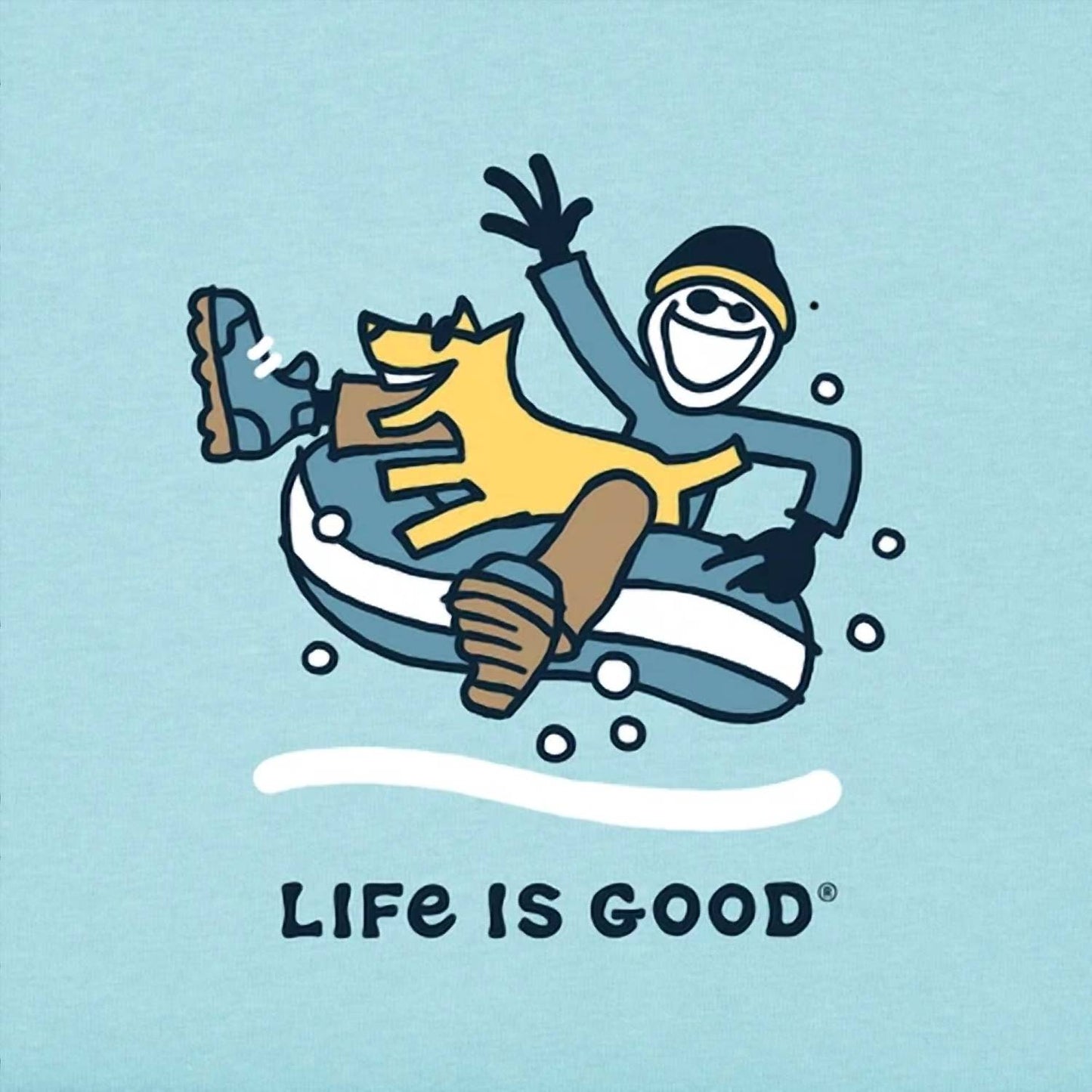 Kids Jake And Rocket Snowtube Long Sleeve Crusher Tee