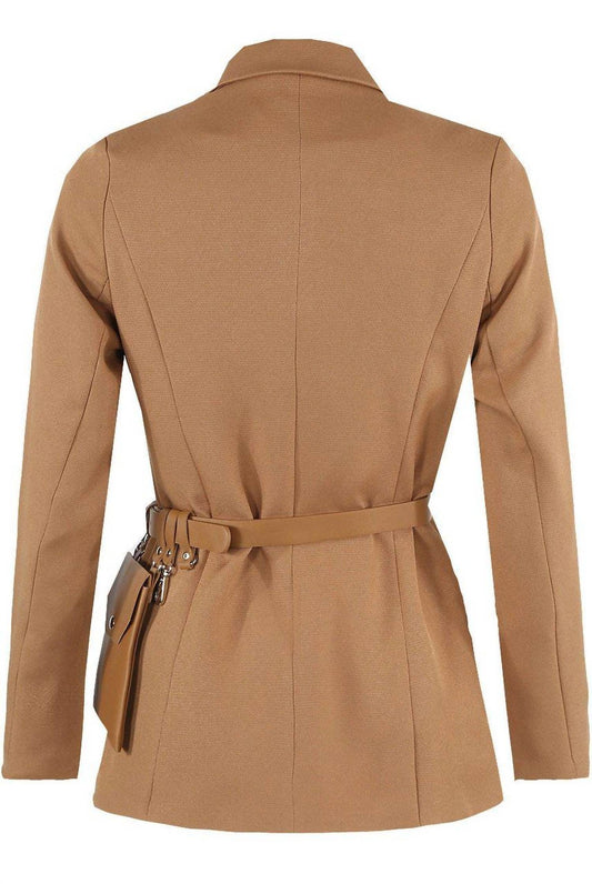 Babez London - Women's Utility Pocket Pouch Belted Blazer - Rack Hunt -