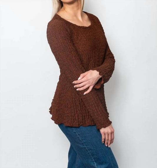 Pucker Twist Neck Top