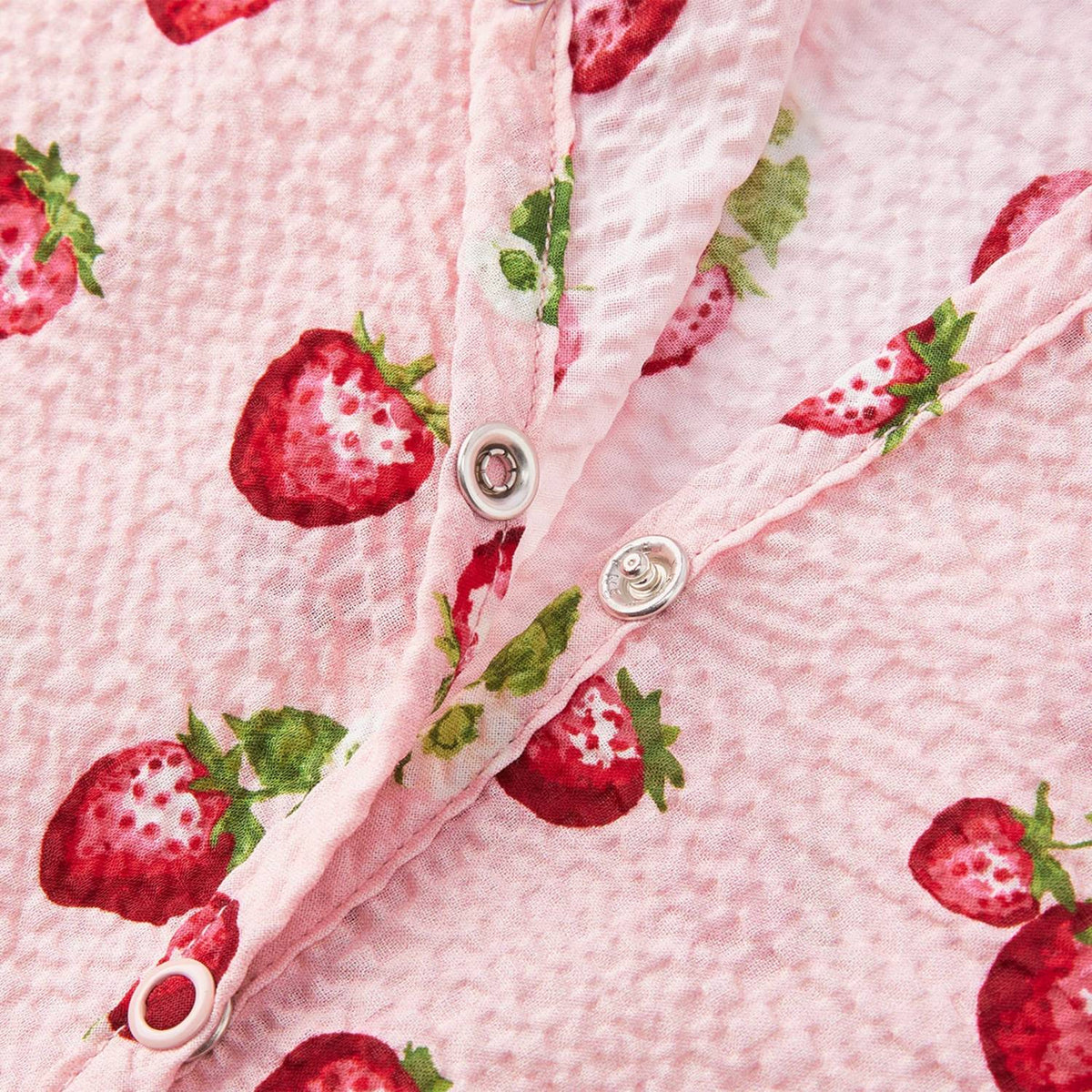 Girl's Strawberry Snap Shortall