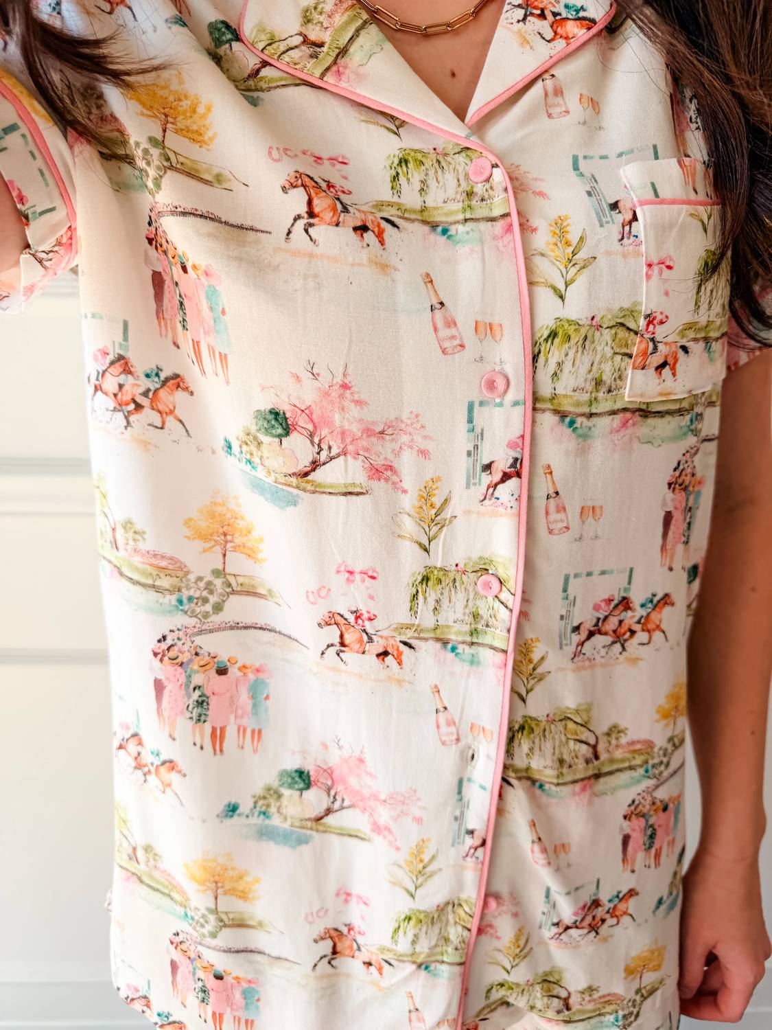 Day At The Races Pajama Set