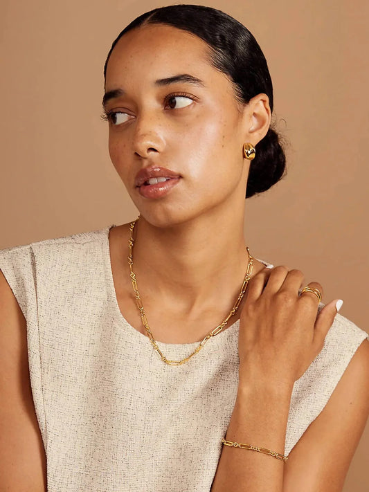 Rho - Women's Molten Dome Hoop Earring - Rack Hunt