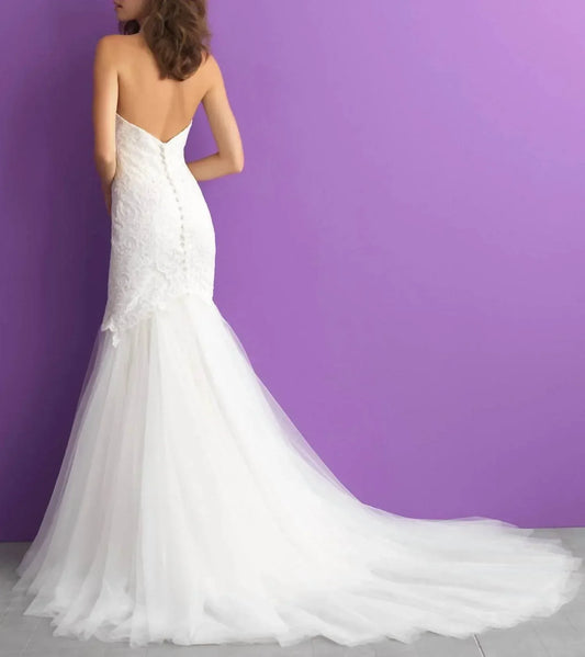 Allure Bridals - Lace Halter Mermaid Gown with Low Back - Rack Hunt