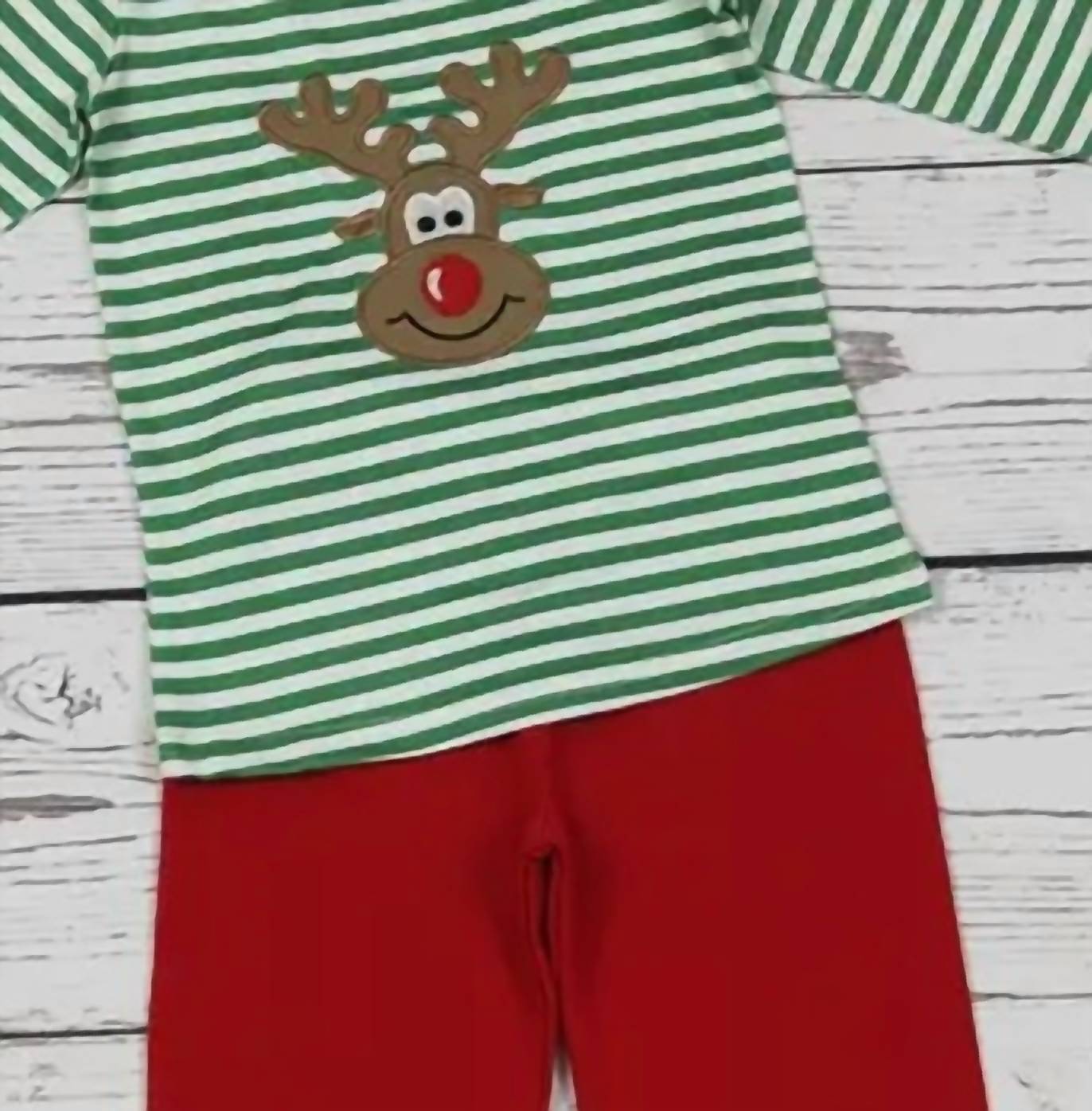 Boys Deer Embroidery Christmas Set