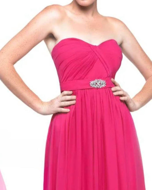 Milano Formals - Strapless Chiffon Dress - Rack Hunt -
