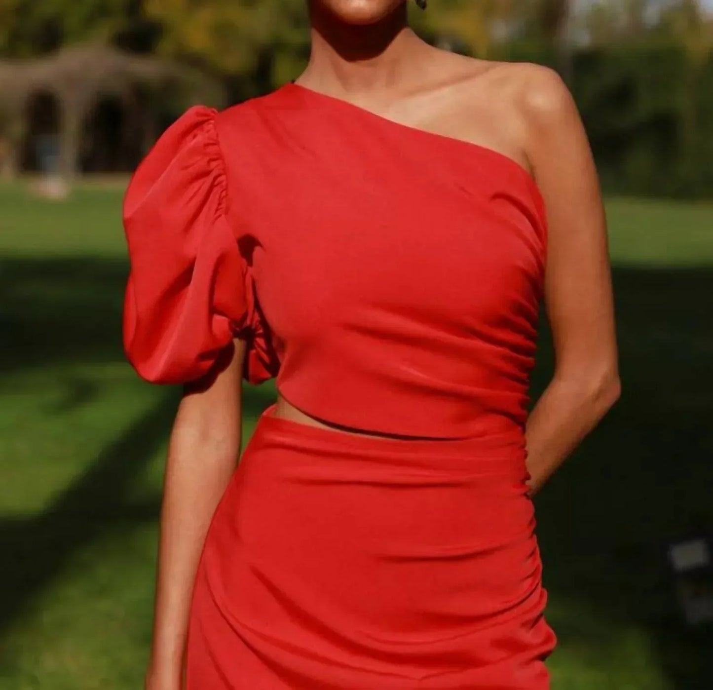 Cayro Woman - Leila Asymmetrical Cut-out Midi Dress - Rack Hunt