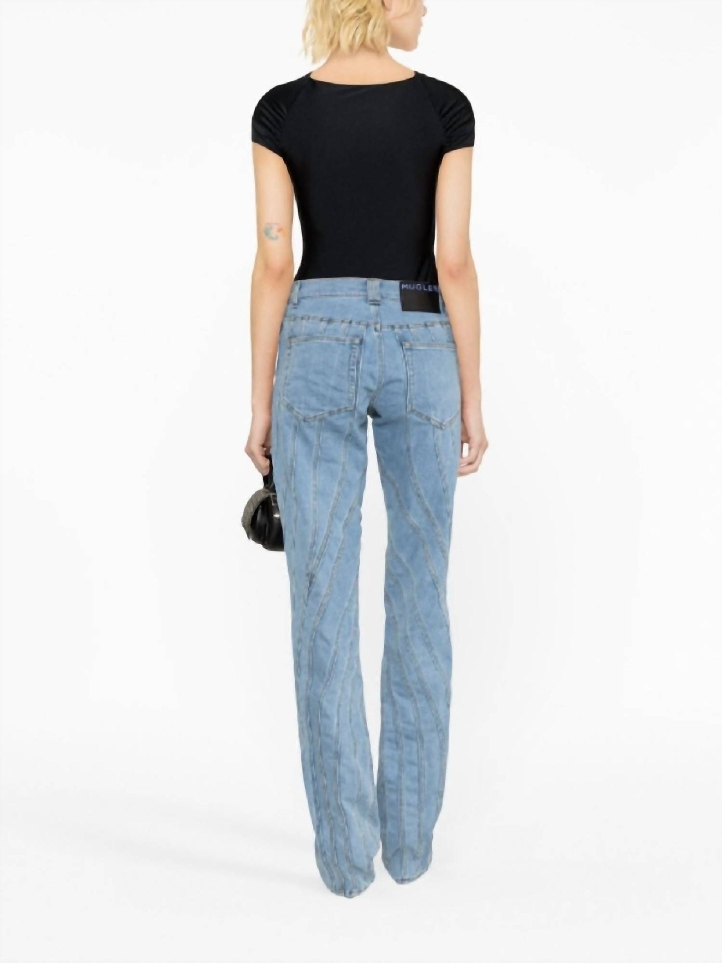 Pre-loved Spiral Panel Detail Denim Pants