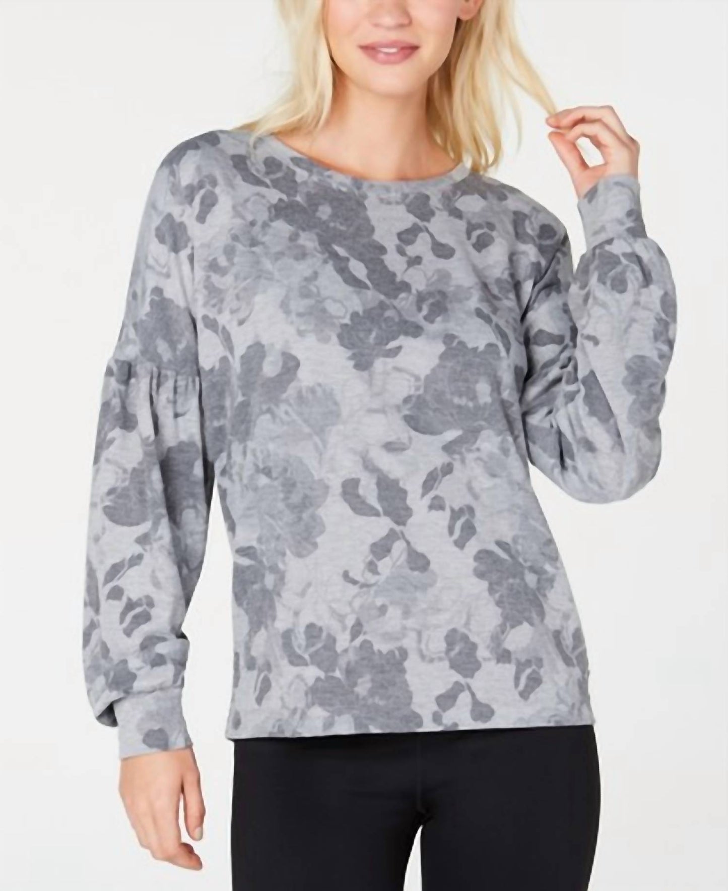 Activewear Floral Print Sweatshirt