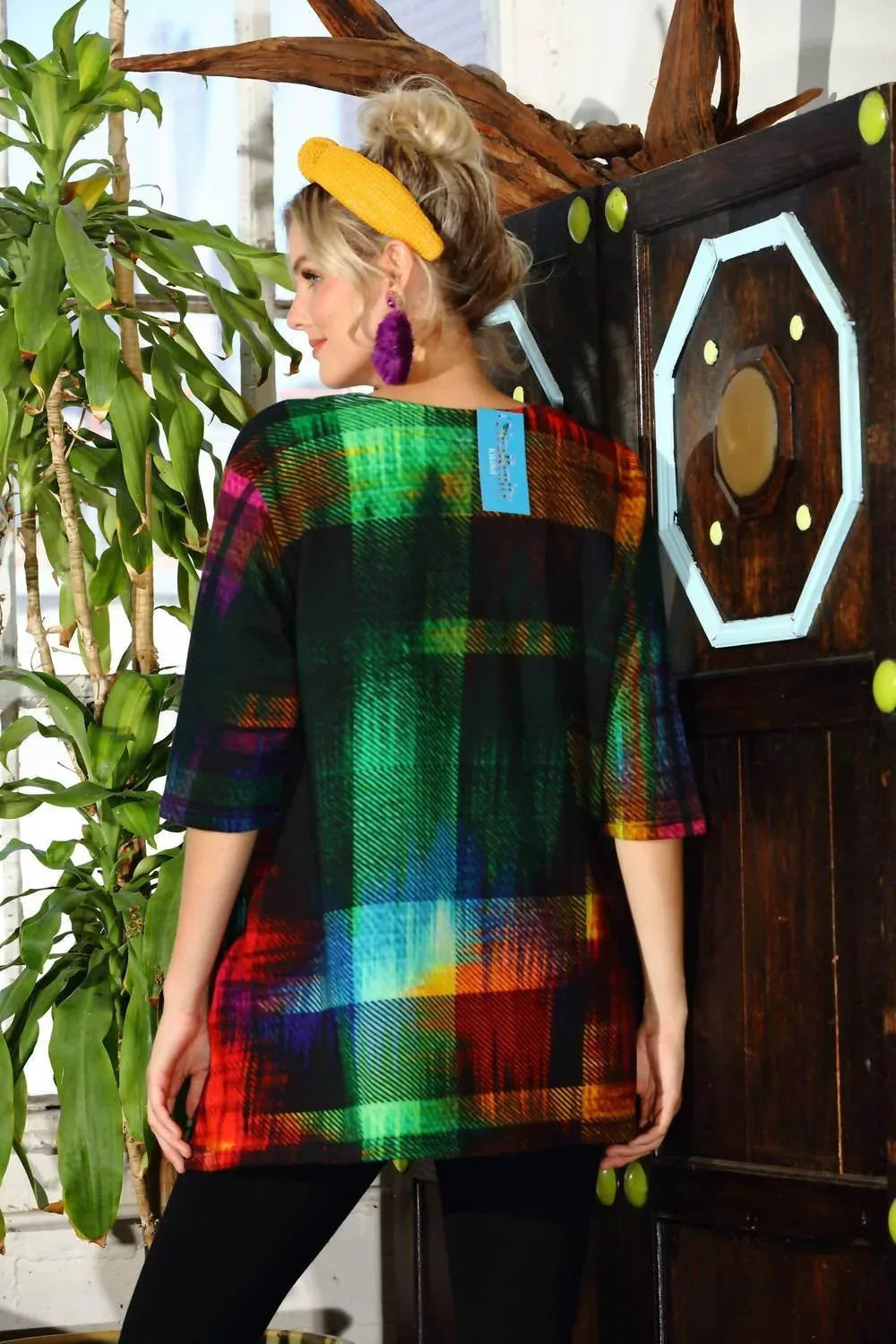 KikiSol - Searenity Plaid French Terry Tunic With Pockets - Rack Hunt