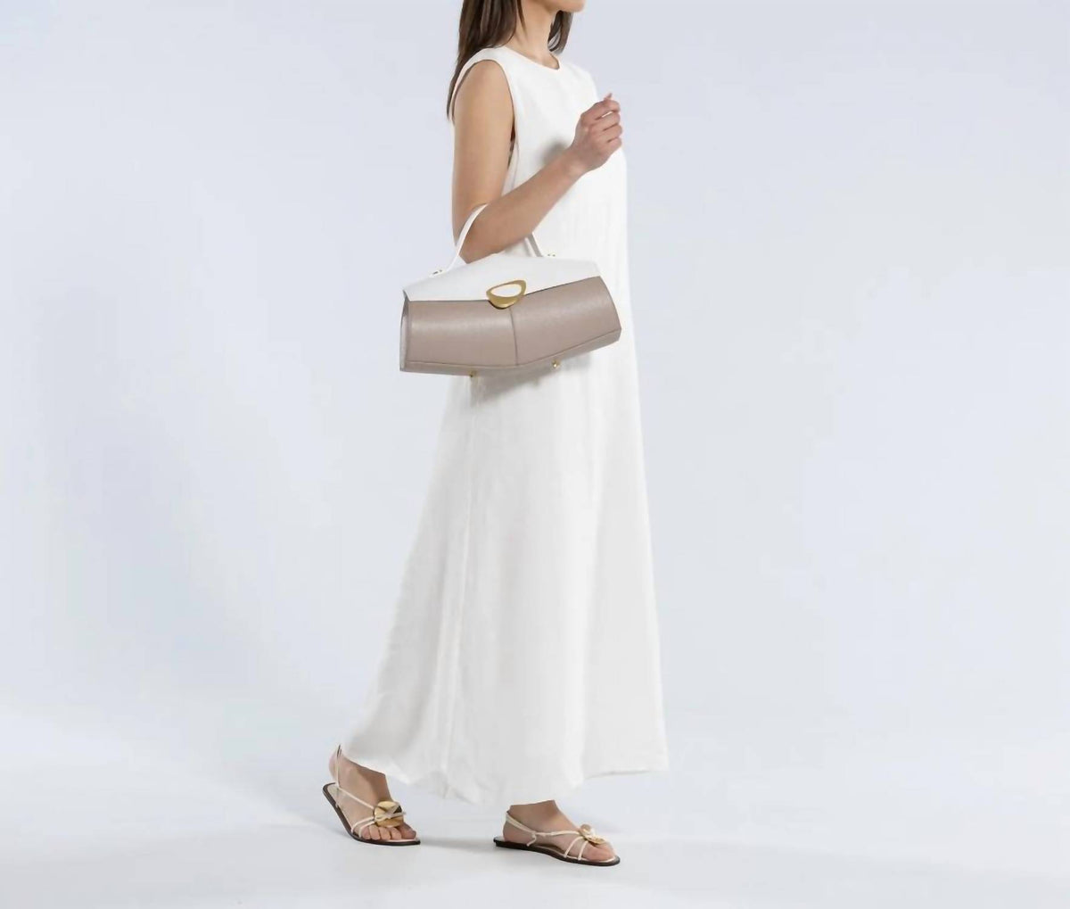 Women's Calipso 2 Tone Leather Large Satchel