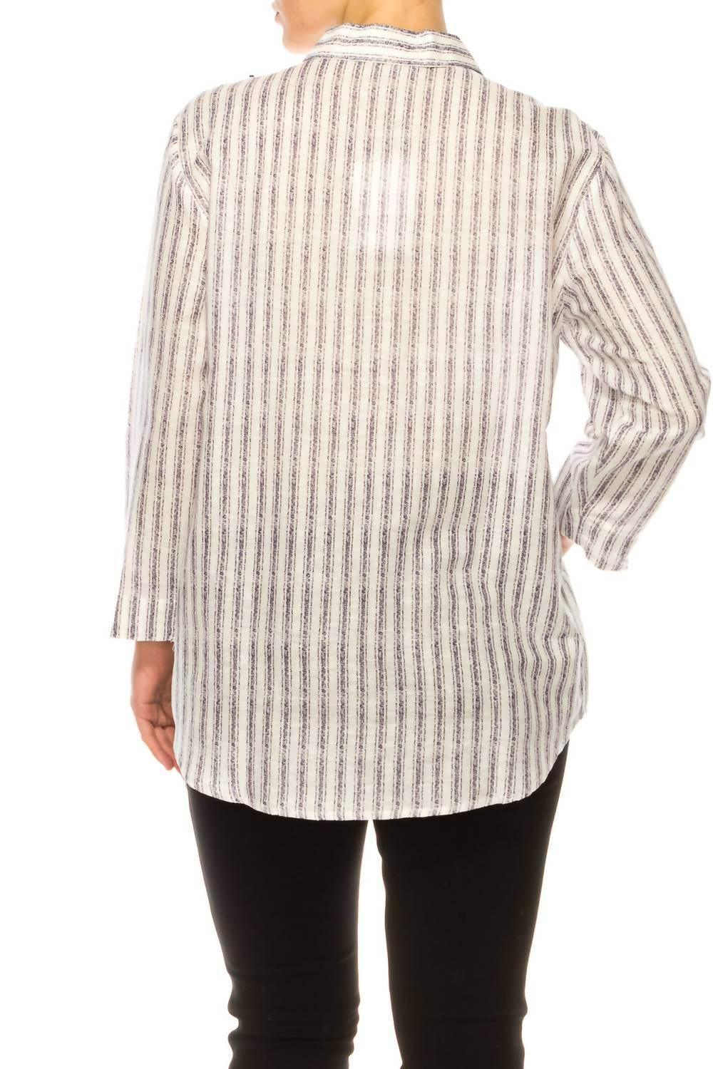 Hester & Orchard - Button Down Long Sleeve Print Top - Rack Hunt