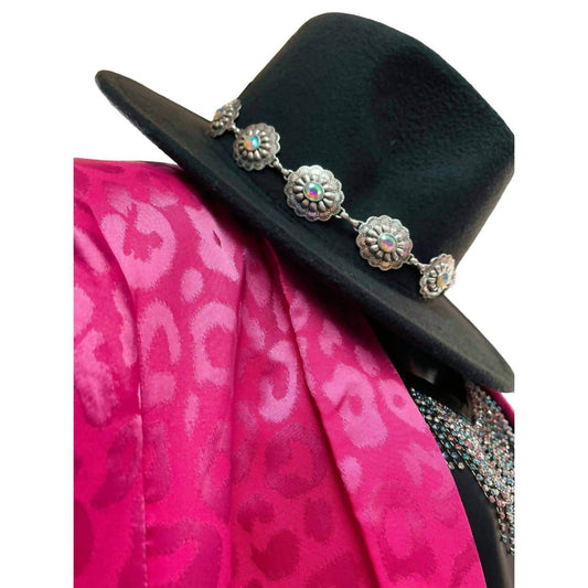 Blue Tortoise - Iridescent Oval Concho Hatband - Rack Hunt -