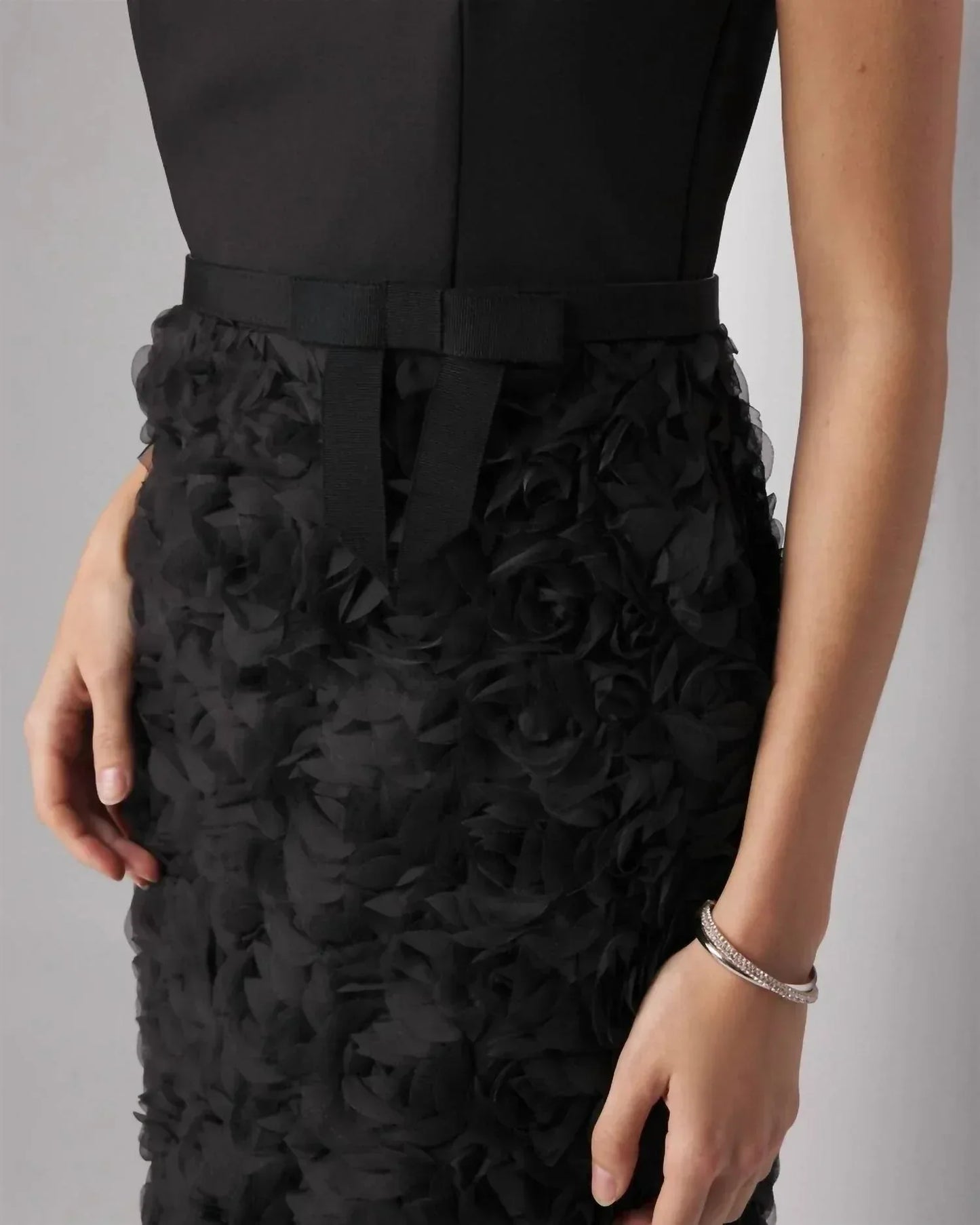 White House Black Market - 3d Floral Strapless Sheath Dress - Rack Hunt