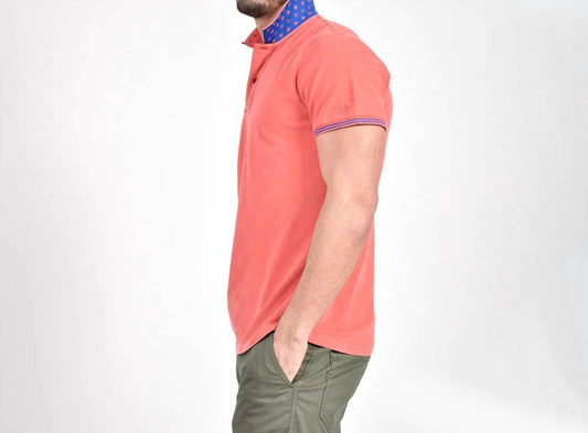 Jacquard Polo With Double Sided Print Collar