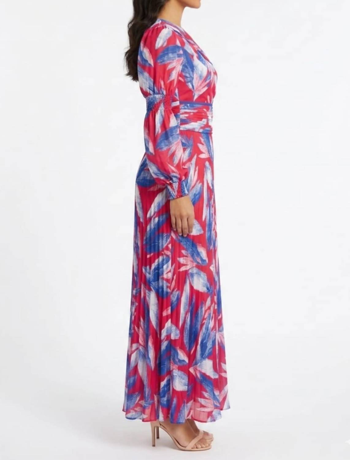 Pleated One-shoulder Maxi Dress