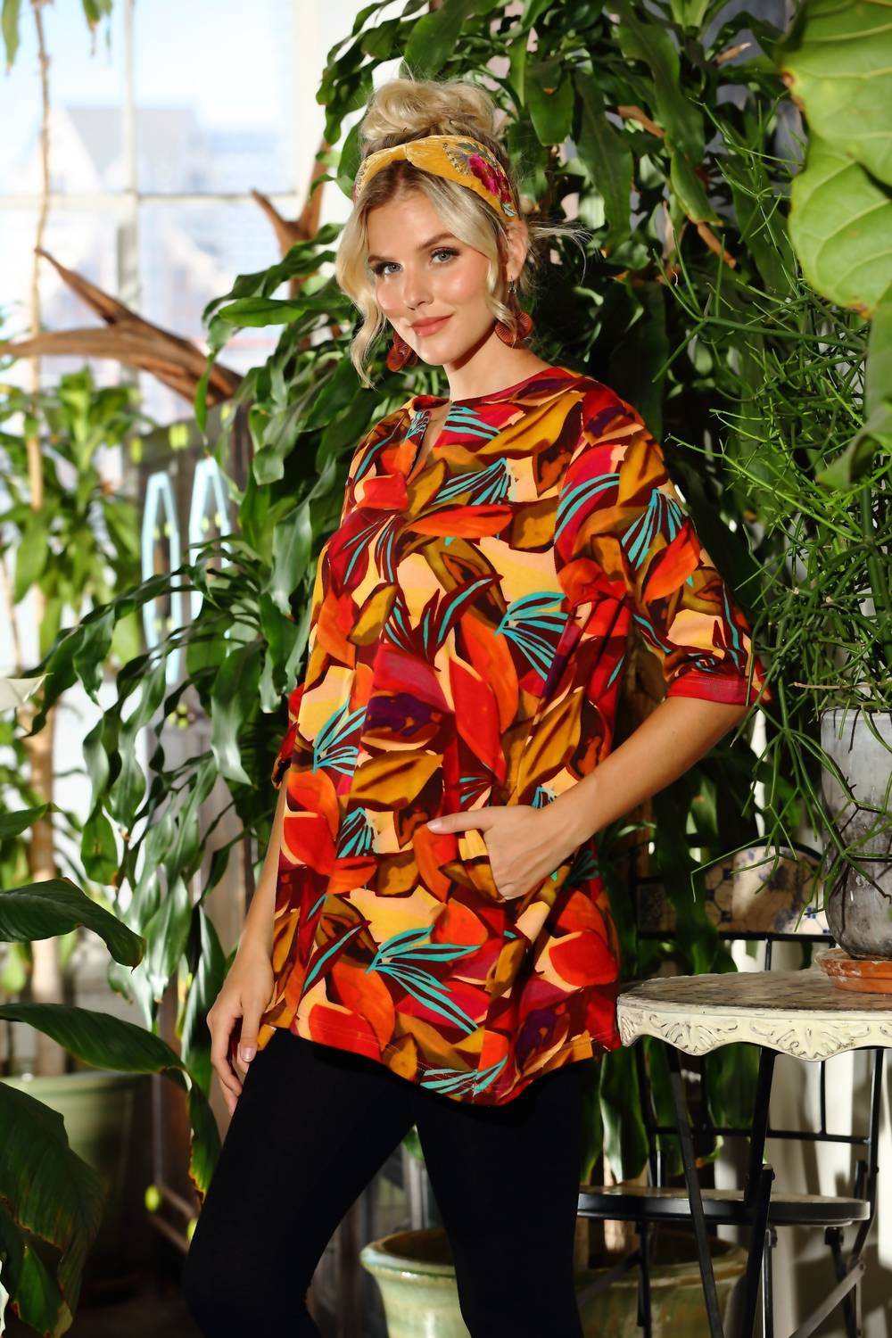 KikiSol - Searenity Desert Fruit French Terry Tunic With Pockets - Rack Hunt -