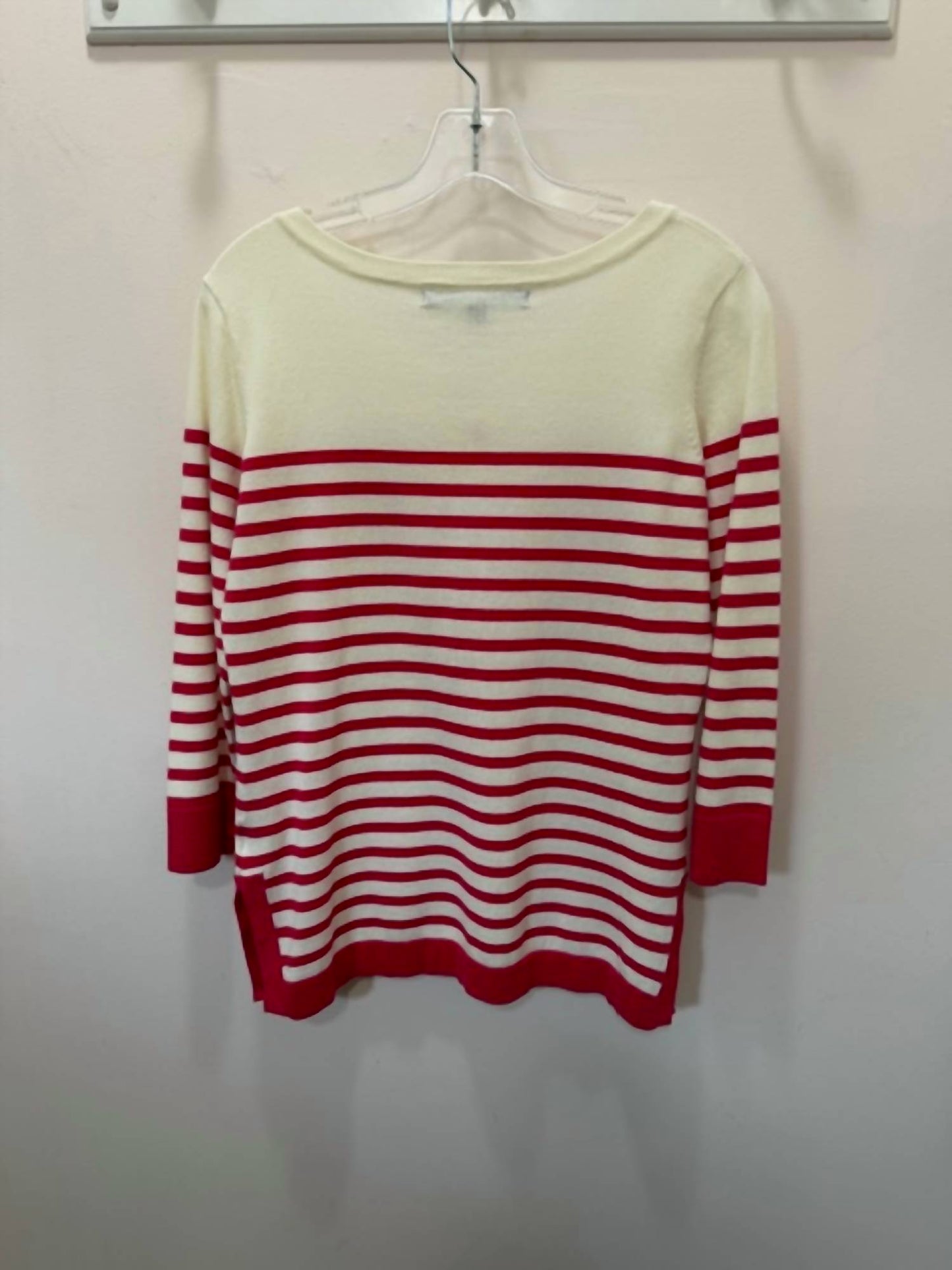 Women's Stripe Button Neck Sweater